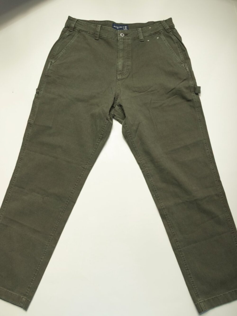Abercrombie & Fitch Loose Carpenter Pants Olive Green Utility Men's W34 x L32
